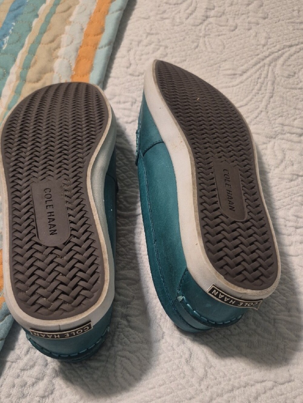 Cole Haan Womens Teal Leather Loafers/Deck Shoes - Picture 6 of 7